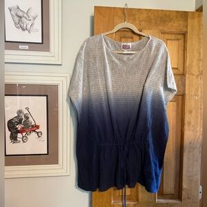 Cotton knit swim cover-up.
